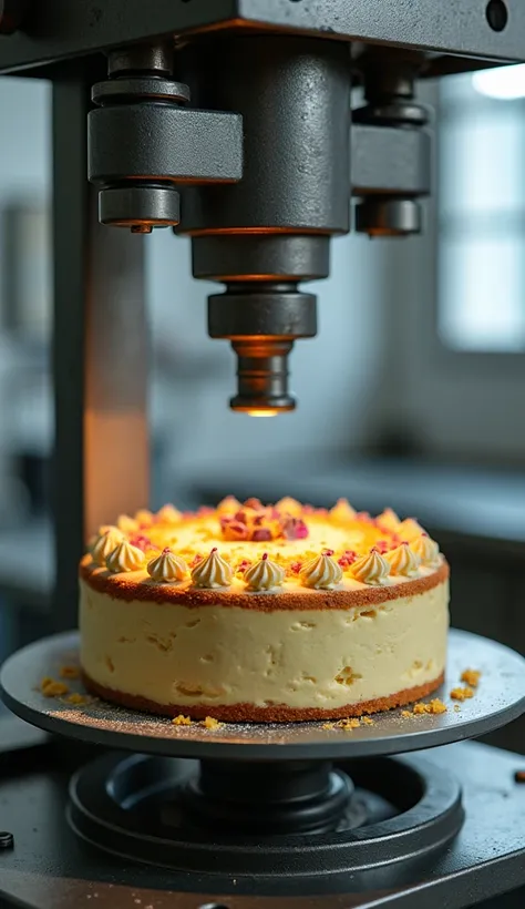 Hydraulic Press a cake 