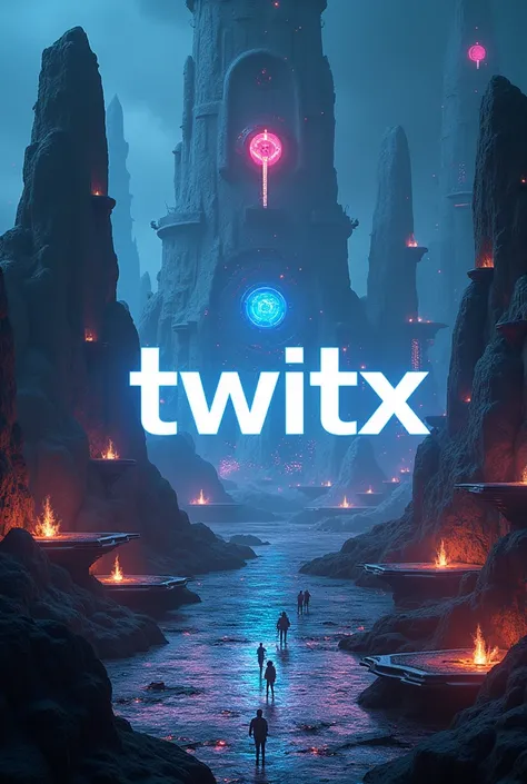 THE WORD TWITX WITH SPECIAL FONT, WORLD OF ANAKAT BACKGROUND