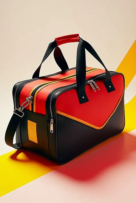 Design: Red yellow black soccer bag 