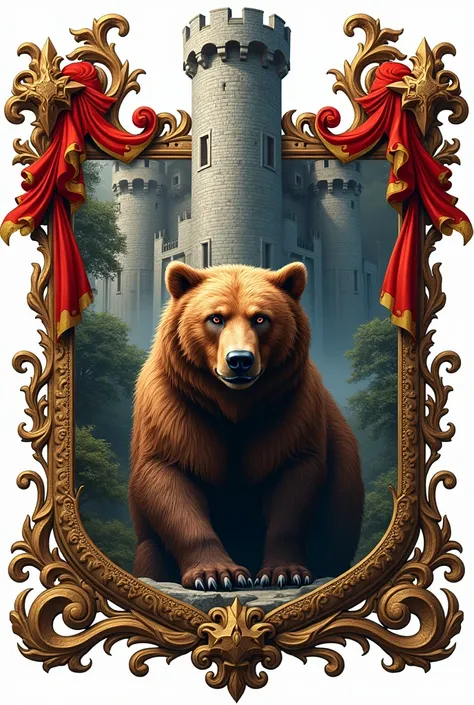 Coat of arms: bear and castle 