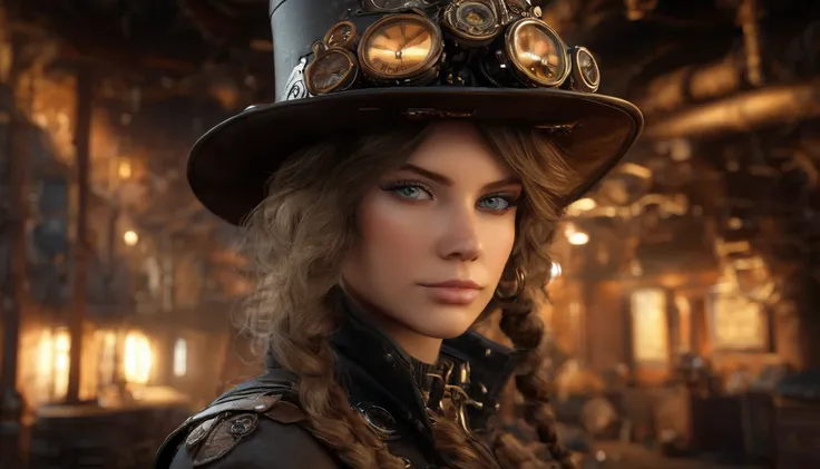 Wasteland World,supersteampunk,steampunk face,1girl solo,(masterpiece),(8k quality),(ultra-detailed),best shadow,(photorealistic:1.4),((high res)),shade,backlighting,depth of field,closeup,finely detailed,physically-based rendering,original,perfect lightin...