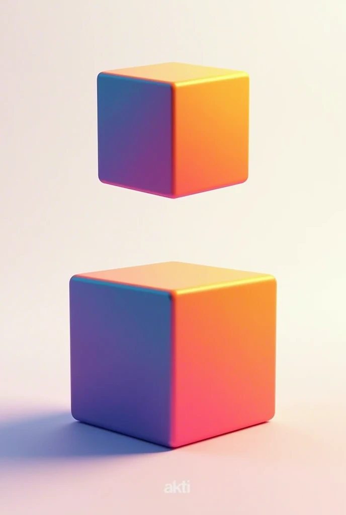 Multi view of cube colorfully(in different top view,front view and side view)