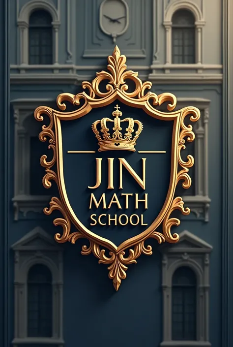 Make a logo for Jin Math School
Similar to the Seoul National University Yonsei University Korea University logo, make it luxurious with a European feel
Draw me a math school with a crown in it so I can tell right away