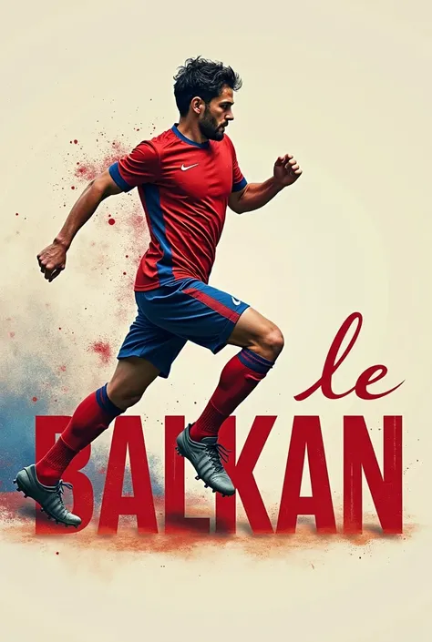 Mignature YouTube avec « le Balkan » 
écrit en grand et un joueur de foot
