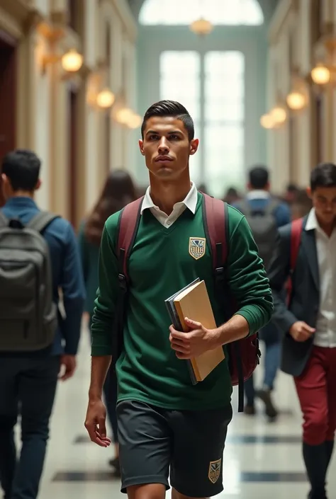 Ronaldo going to school 