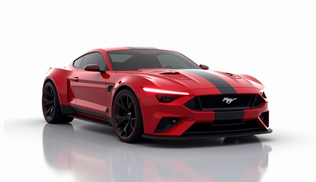 A stunning Right view of a futuristic 2025 Ford Mustang Mach-E meticulously maintained in pristine Red, demonstrates its sleek and modern design. The athletic and luxurious appearance is accentuated by the vehicles sharp lines and curves, exuding elegance ...