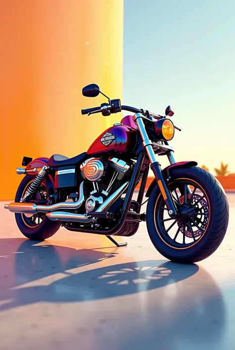 Harley davidson en couleurs 