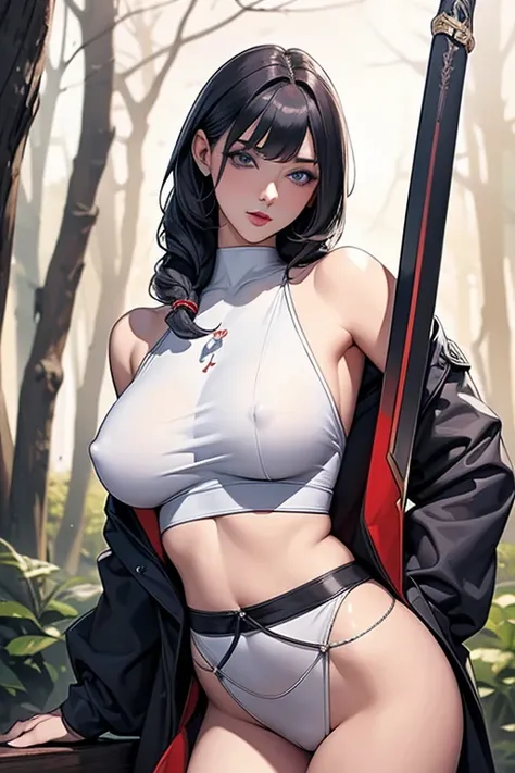 
最 high image quality, masterpiece, 4K,  high image quality,  super high resolution ,  of the prairie , CG drawing（ one cool adult female swordsman ） Her hair is silver、 Hairstyle、、 straight。Bob。Bangs、Side bangs。Tall、 Slender、（Sexually、Attractive body）
 （ ...