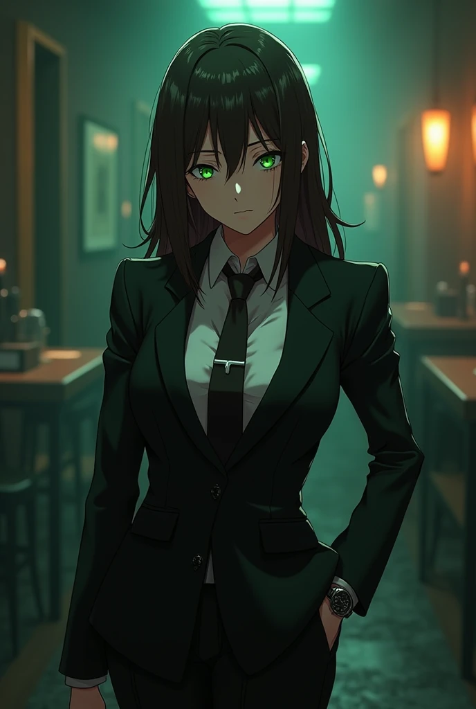 Yuzu aihara from anime citrus,green eyes,badass,cool,mafia boss