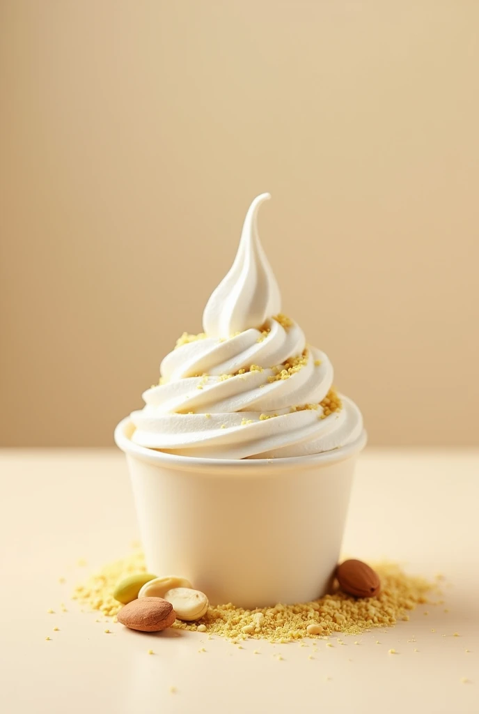  Soft Ice Cream in Cup,  cream background ,  Chocolate Dubai ,  Dubai Style ,  Pistachios , Price 89.-