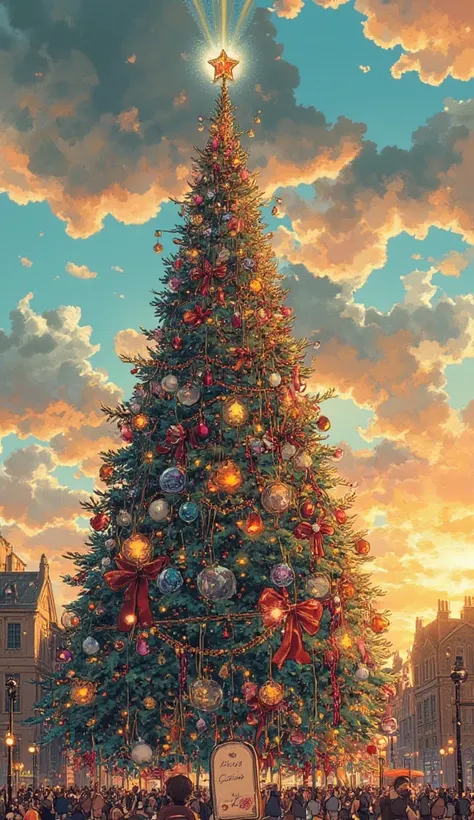 ２２００Christmas tree of the year　 visual impact　cloud　sunset