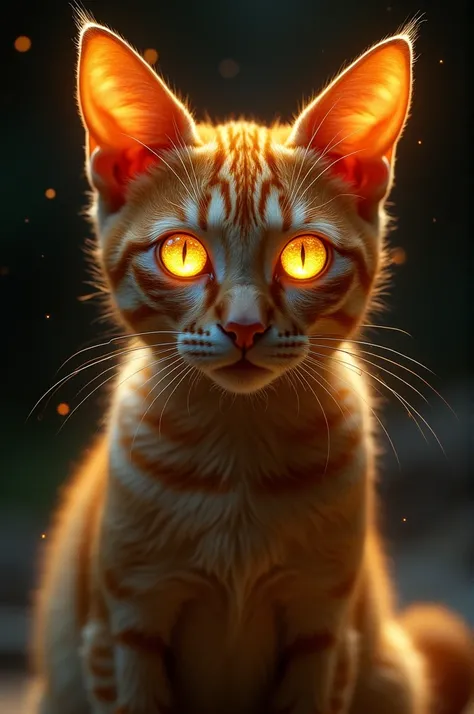 Create a cat with the brightest eyes there is