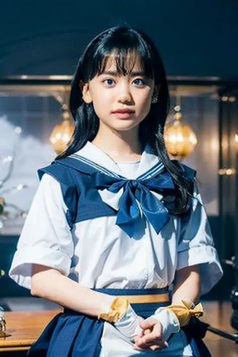 ultra-detailed, intricate, masterpiece, best quality, extremely detailed CG, star (sky),moonlight,((2girls)),(gold tiara on her forehead),((earrings, Jewelry,white gloves,white shirt, sailor senshi uniform:1.2))
(Crescent Moon,Moon Kingdom, Moon Castle,)
A...