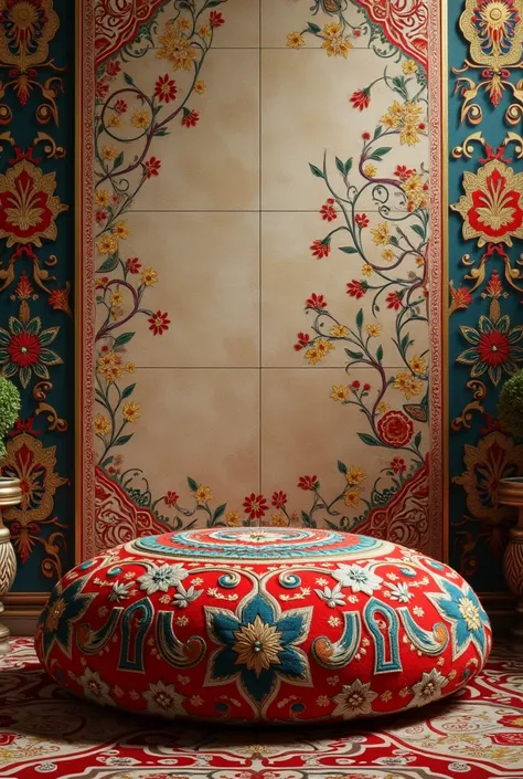 Make Ottoman art ,  more beautiful and realistic,  abundantly embroidered paper  