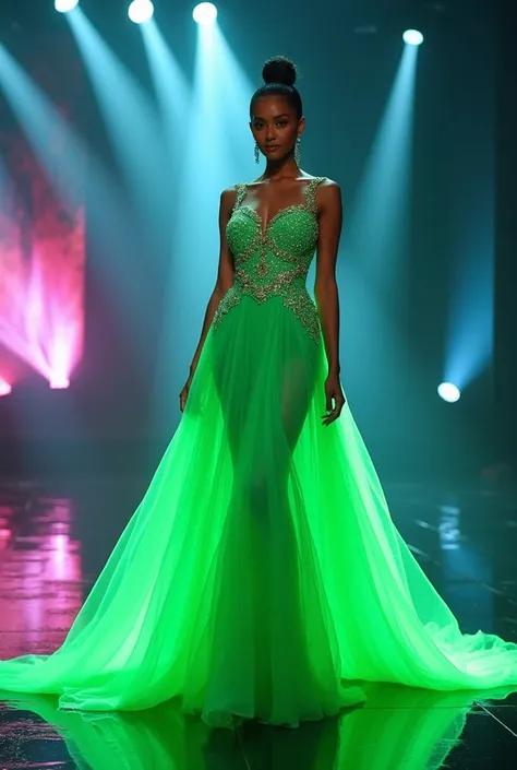 Miss Universe Thailand Neon Green Dress