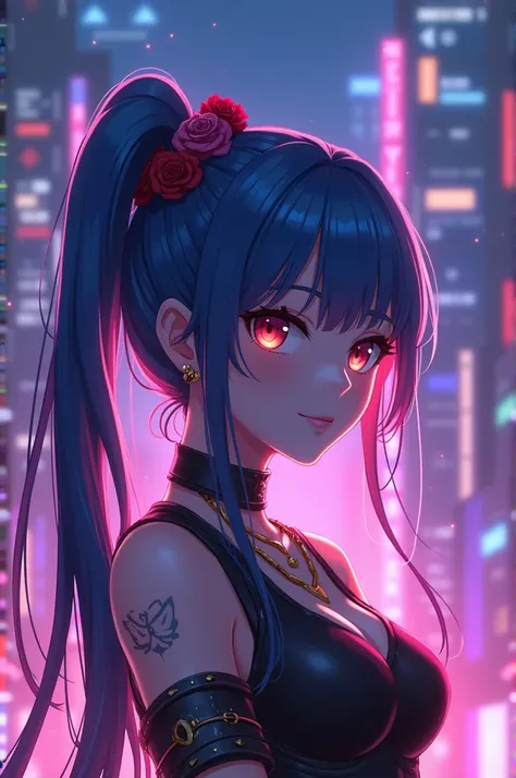 for thery art,  sent to e621 :1.4), ( high quality:1.4), (detailed), (detailed face), (for thery), (for the), (tail), colorful, neon glow, neon city background, pure,World of anime,Do you have two iron bracelets 