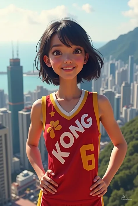  Hong Kong girl wearing basketball jersey