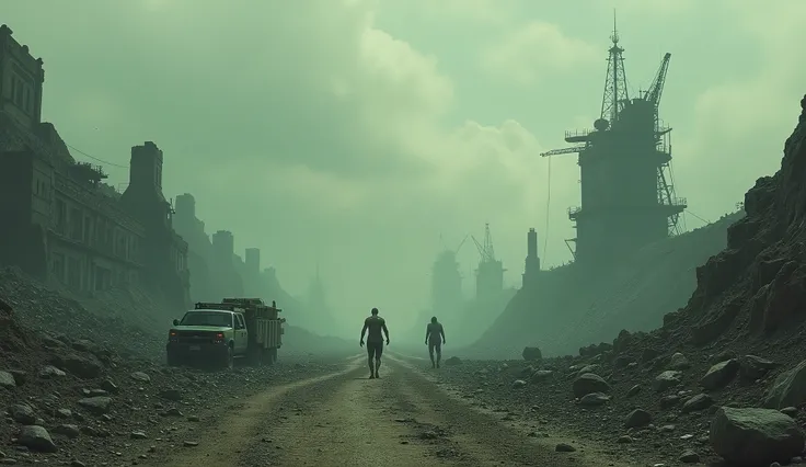 Scene:** The radioactive wastelands of Terra, showing the devastation and ruins from centuries of conflict.