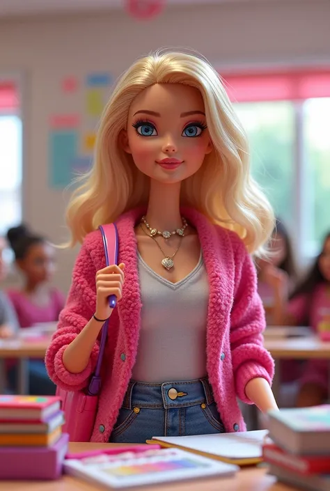 Barbie at school