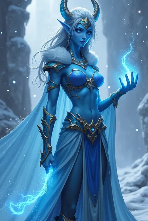 sexy female draenei frost mage wacraft