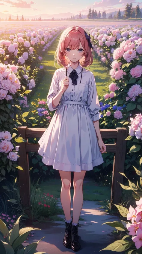 (masterpiece: 1.2), ( Standing facing a very detailed : 1.2), ( Standing facing a very detailed  CG: 1.2), (  high image quality: 1.2), (最  high image quality), 8k,   Animated Illustration  ,   A girl with vermilion hair and a slightly sad expression is si...