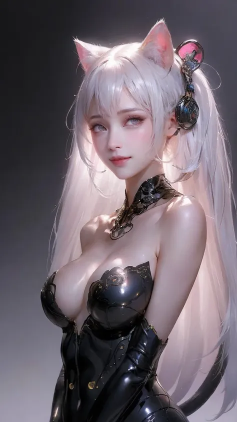 8k、sexy woman in a cat suit posing for a picture, seductive anime girl, sexy body, perfect android girl, beautiful alluring anime woman, sexy girl, very sexy outfit, gorgeous figure, sexy outfit, photorealistic perfect body, sexy hot body, intricate body, ...