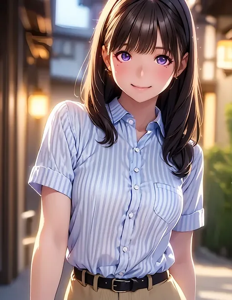     High Definition ,In 8K,  top quality ,  Details, semi-realistic anime , D-anime style ,  Smooth Anime CG  ,  One Girl ,  19-year-old Japanese woman , ((Beauty)),  slim,modeling,(( Round Glowing Eyes )),(( wavy hair with bangs)),(((Judith ))),((Sexy exp...