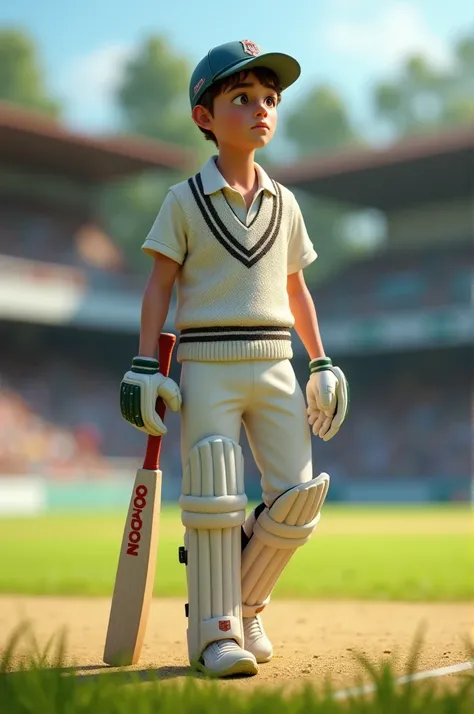 Teenage cricket player