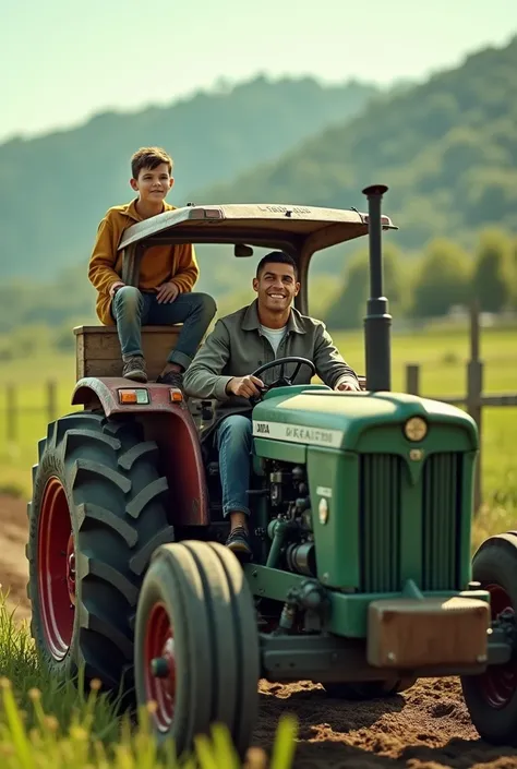 Ronaldo Tractor 🚜 Chala Raha Hoo Aur Messi Truck Ka Upar Beta Ho