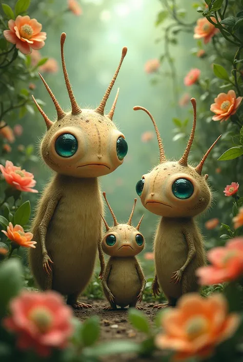  Picture of bugs and monsters, tender, It is with eyes and flowers  