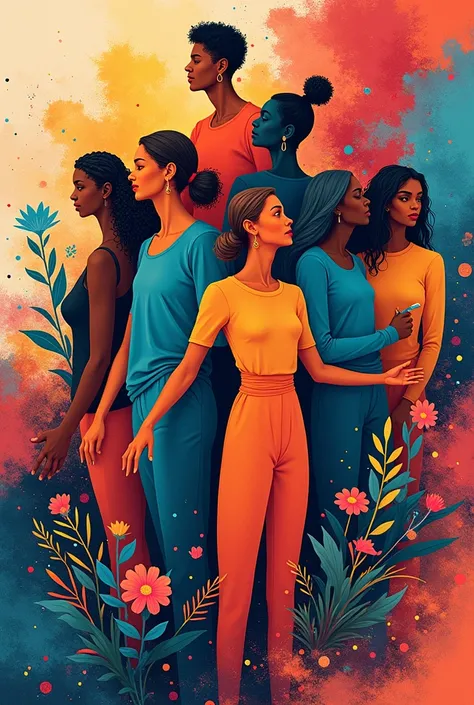 make me a colorful art theme poster