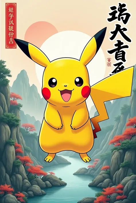 Carte Pokémon pikatchu en écriture chinoise 