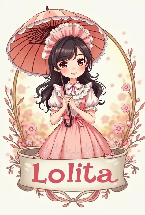 restaurant logo girly cool be in it as Lolita