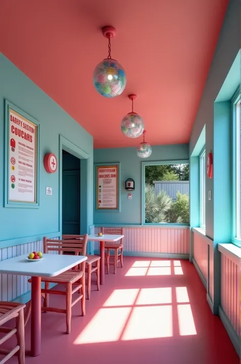  Medical Comedy Theme  (" Greys Anatomy "  Style )

 For a fun and informal vacation !

 Color Palette :  red , blue, white ,  pink .

 Decor Elements :

 Printed funny dialogues or jokes  (“Həkimlər hər şeyi swhite alda bilər,  not just vacation stress” )...