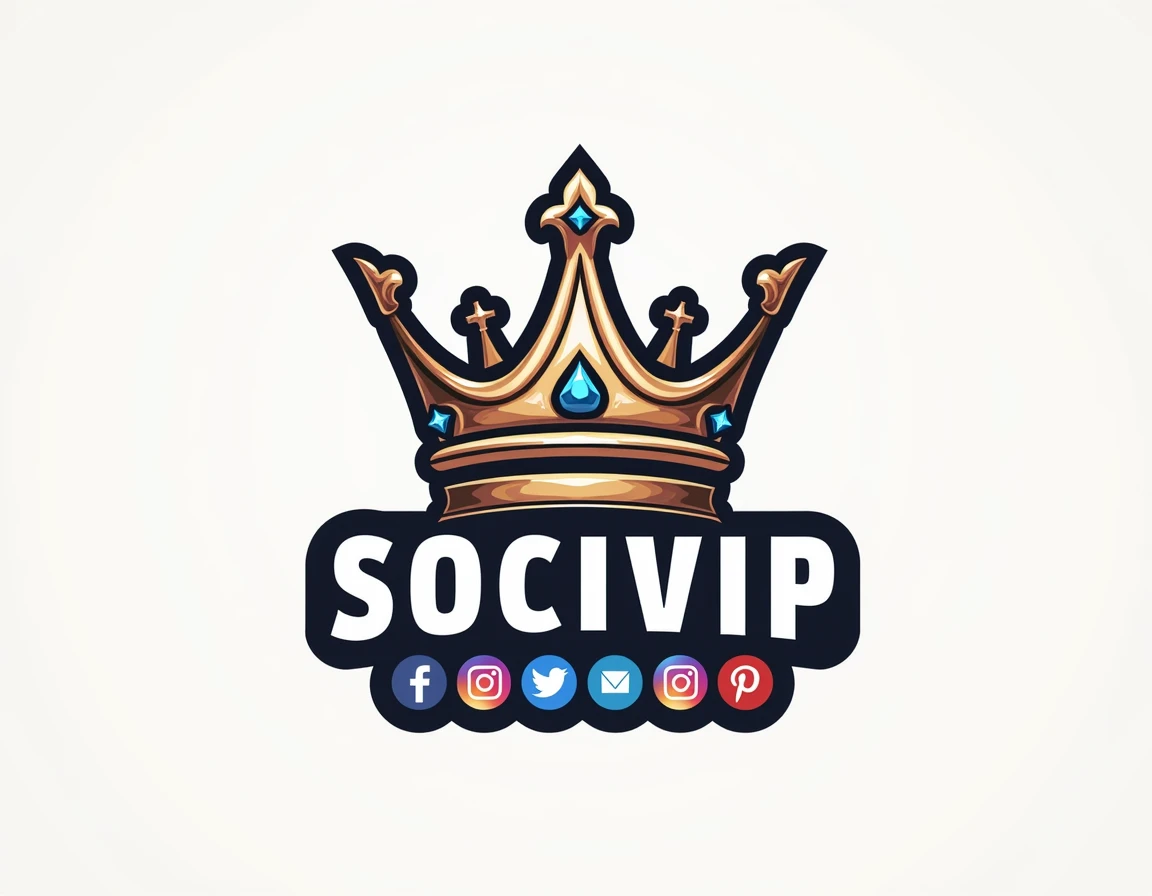 Can you make me a socivip logo, add the kings crown and social media icons and make a modern logo?