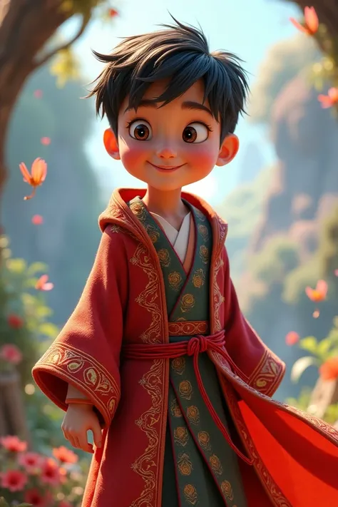 Boy in animated lead robe