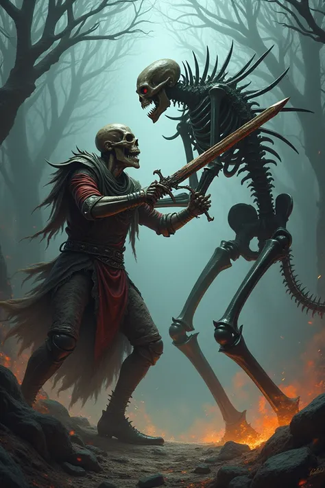 Centipede vs skeleton 