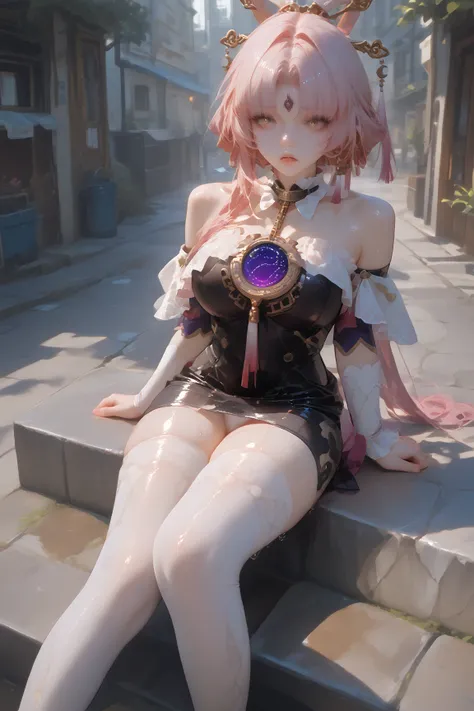  top quality,    high definition  , masterpiece, Accurate,  解剖学的にAccurate ,   high detail,    high definition  model,   very detailed with crimson hair,  textured skin,  Ultra-high definition,  cute girls、 cute、  pink haired 、  (((thick legs、  thick thighs...