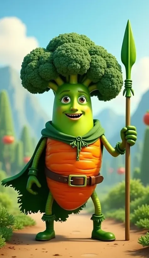 Welcome to Vegetable Village! A magical place where carrots run the farms, tomatoes play soccer, and bell peppers throw festivals! Meet our hero, Captain Broccoli, the brave protector of the village, as he battles the mischievous Cactus Clan from Fruits Fa...