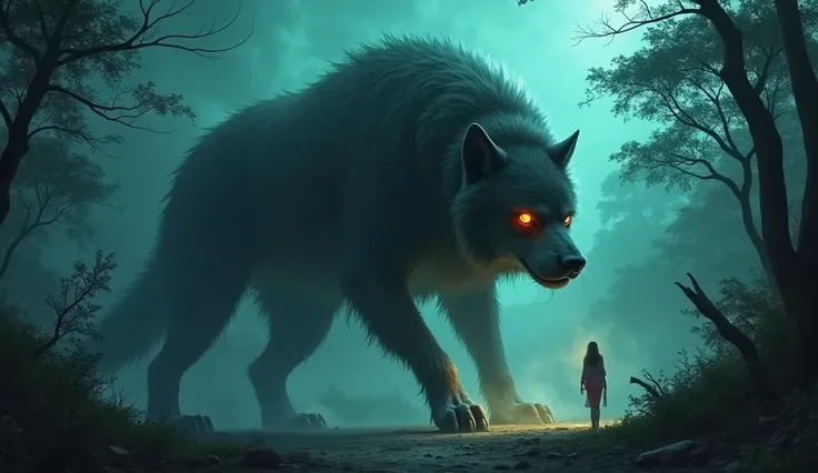 The Cadejo is a big, furry dog,  with bright eyes that can change color .  Sometimes supernatural characteristics ,  are attributed to it, such as the ability to change size or to disappear and appear at will.