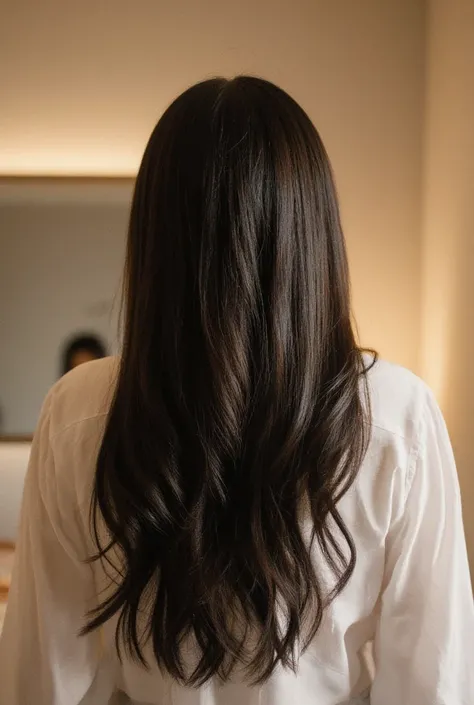  back view,Shiny hair, Japanese,indoor,Beauty Salon