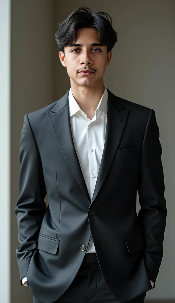 man in elegant clothes with Korean hair style