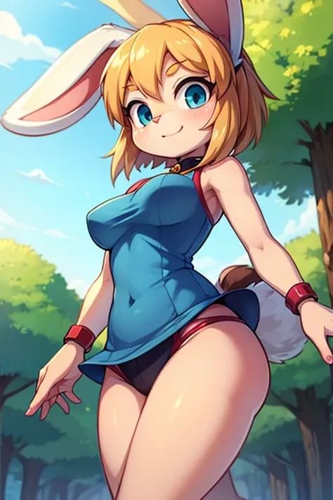 Female furry teenager sara rabbit tiny toons adventure style 