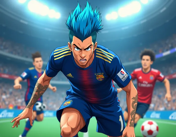 Play Neymar in an anime like Blue Lock with the Mohawk from 2011