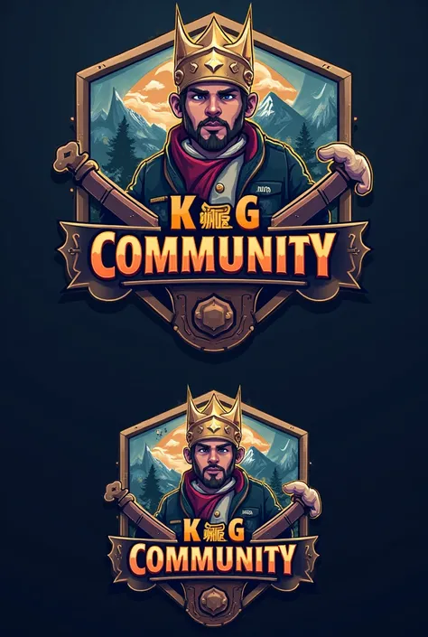 Crie uma logo com o nome de NG | Community e com detalhes de itens do king legacy 