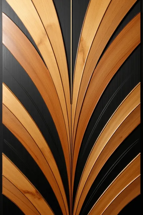 Wall art deco style solid wood 