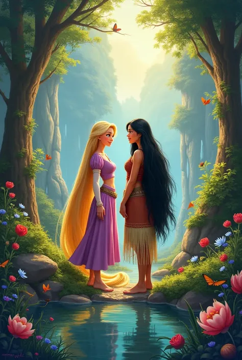 rapunzel e pocahontas 