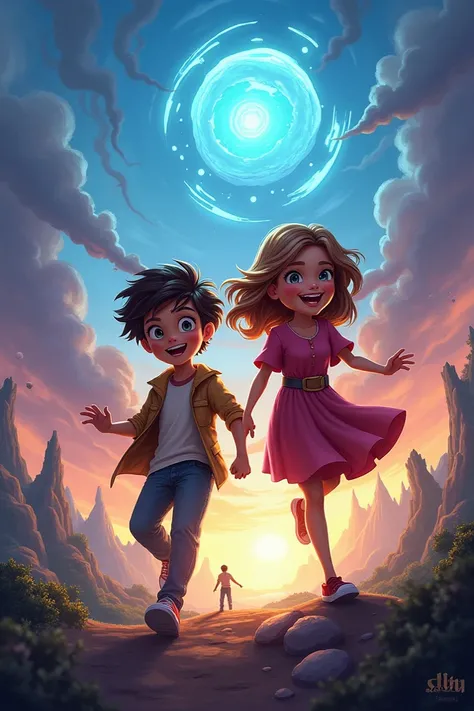 Make a cover featuring a boy and a girl and featuring the incredible adventures of Sofia and Francot