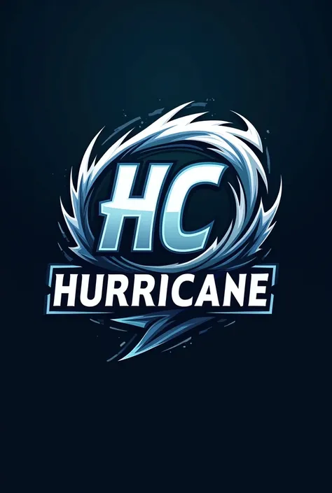 HC Let the HC text be unified and have the slogan hurricane written underneath it and let it be an esport logo.