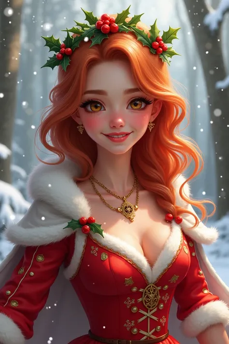 Sunnyloene in Christmas dress